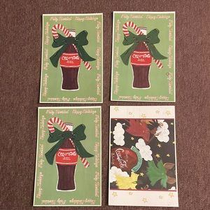 Vintage Coca Cola post card 1998 X mas theme